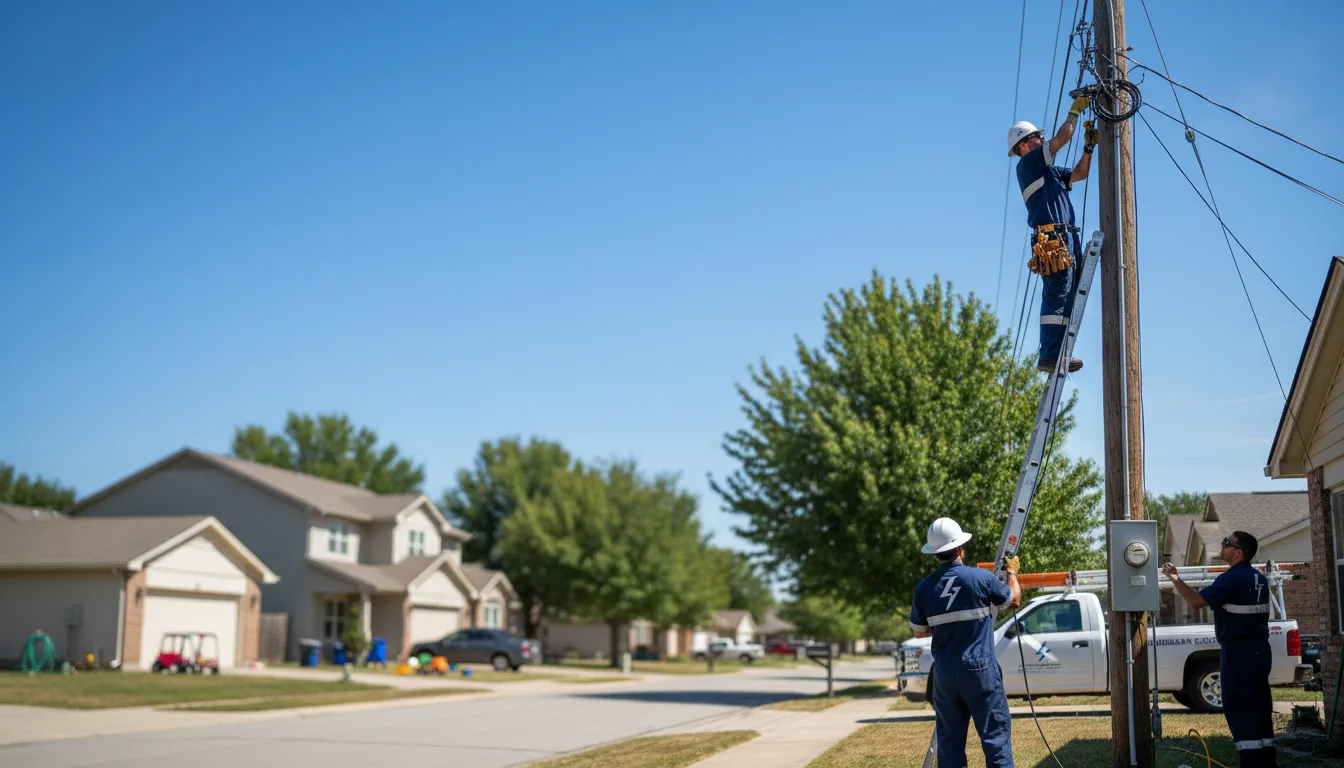 Residential electrician providing installation services in Kaufman, TX
